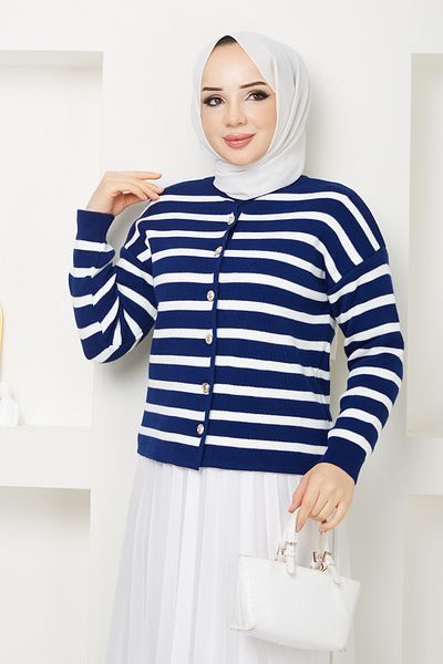 Pamuk Butik Γυναικεία Ζακέτα Πλεκτή με λαιμόκοψη