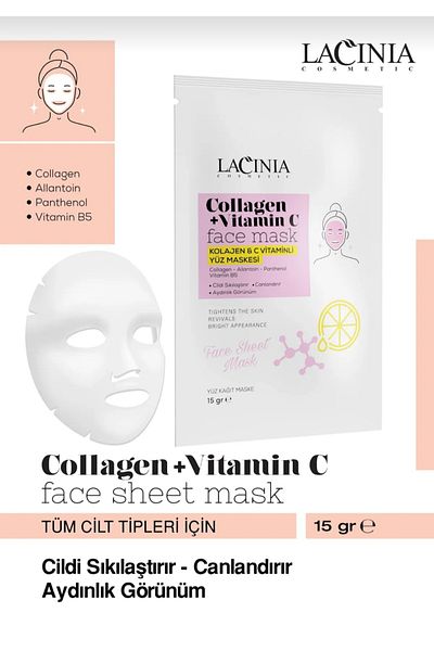 Lacinia Paper face mask (Collogen + Vit.C)