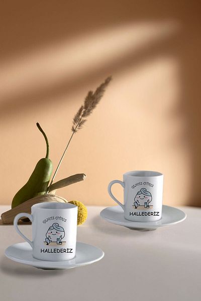 ATÖLYE247 Genciz Crispy We Can Handle Design Gift 2-Piece Cup Set