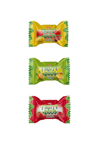 TAYAŞ Fruity Duos Hard Candy with Fruit Filling - 1 kg