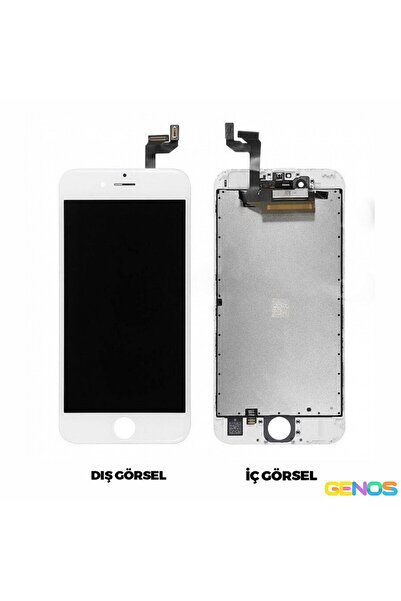 Genos iPhone 6S Uyumlu AAA Kalite Lcd+Dokunmatik+Çıtalı (Beyaz) (SN808615)