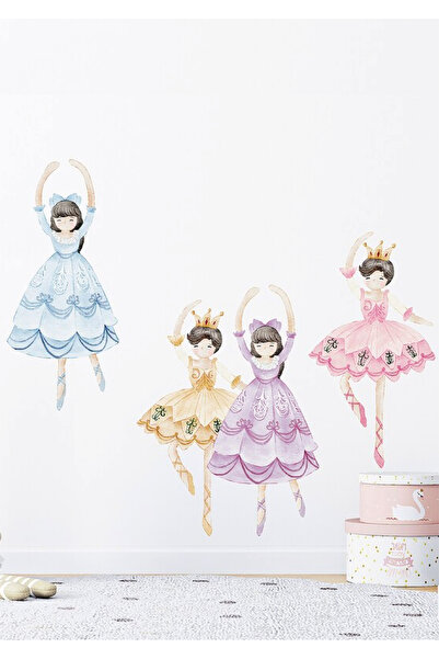 WALLHUMAN Balerin Kızlar Çocuk Odası Duvar Stickerı
