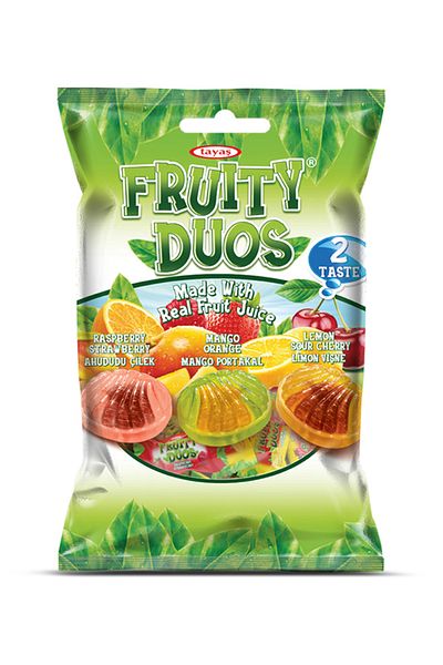 TAYAŞ Fruity Duos Hard Candy with Fruit Filling - 1 kg