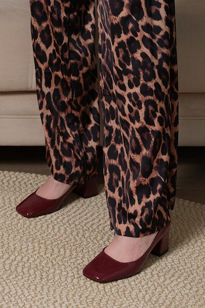 Sibel Durmaz Zeus Burgundy Blunt Toe Heeled Shoes