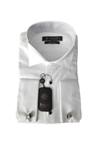 BAGGİ MAN Πουκάμισο Baggi AtaYaka Slim Fit Μεταλλικό Κουμπί 100% Βαμβάκι
