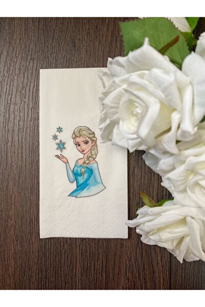 busrasdesign منديل عرض مطبوع عليه ملكة الثلج 16 قطعة