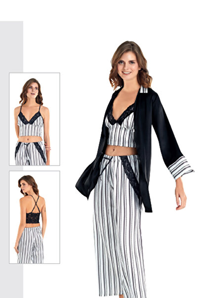 MOONGIRL Kadın Sabahlıklı Pijama Takımı -712