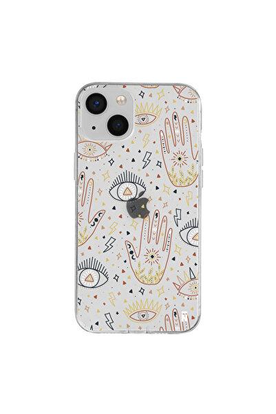 Casen iPhone 15 Be Mysterious Tasarımlı Şeffaf Silikon Telefon Kılıfı