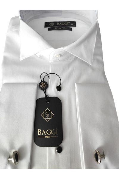 BAGGİ MAN Πουκάμισο Baggi AtaYaka Slim Fit Μεταλλικό Κουμπί 100% Βαμβάκι