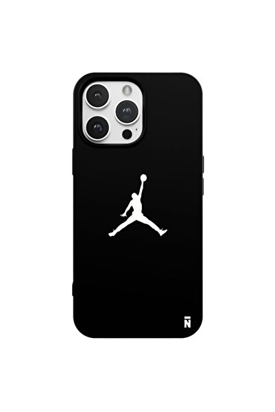 Casen iPhone 14 Pro Max NBA Tasarımlı Siyah Renkli Silikon Telefon Kılıfı