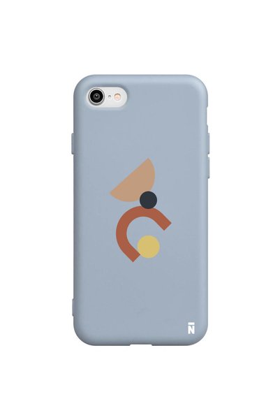 Casen حافظة هاتف من السيليكون باللون الأزرق لهاتف iPhone 7 / 8 / SE بتصميم أش...