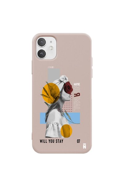Casen حافظة هاتف من السيليكون بتصميم عادي لهاتف iPhone 11 بلون وردي فاتح