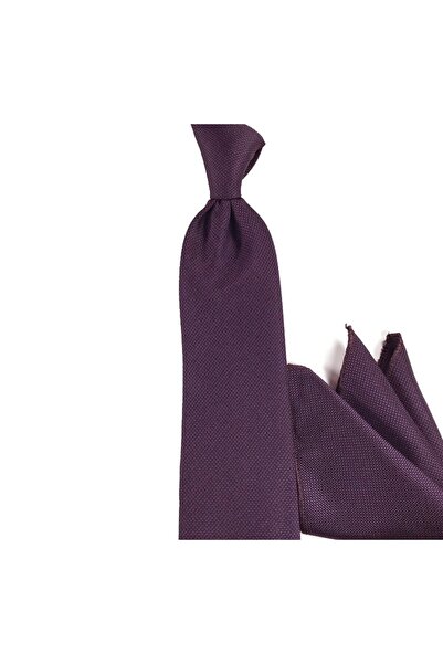 Sade Kravat Mor Düz Kravat 3981 Mor