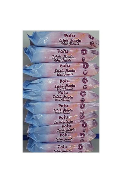 POFU Wet Towel Wipes 10 Pieces of 50