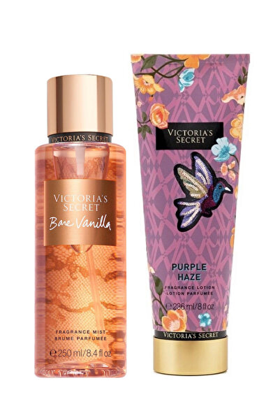 Victoria's Secret Bare Vanilla & Purple Haze Vücut Losyonu Ve Spreyi 2'li Set