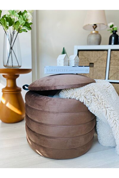 WEBPANYA Geniş Oturum Alanlı Handmade Silinebilir Kumaş Sandıklı Silindir Dek...