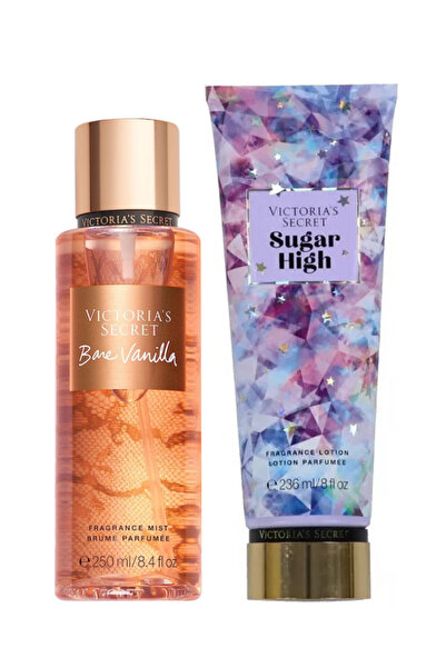 Victoria's Secret Bare Vanilla & Sugar High Vücut Losyonu Ve Spreyi 2'li Set