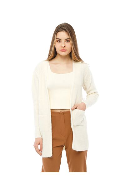 MA ananas Women's Ecru Knitwear Cardigan