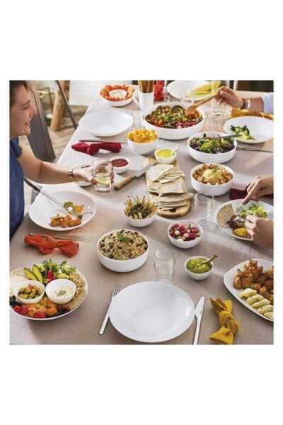 Luminarc Diwali Cake Plate White 6 Pieces 19cm