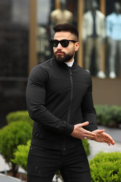 BASEL.CO МЪЖКО БОМБЕР ЯКЕ С ЧЕРНА ПАДТА