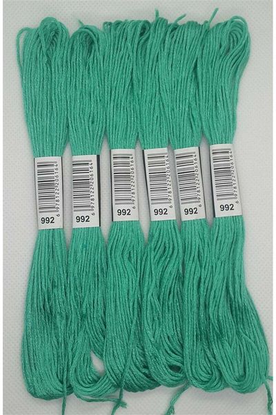 ALMİŞ 6 Pieces Single Color Etamine Cross Stitch Bracelet Brazilian Embroidery Thread 7-992