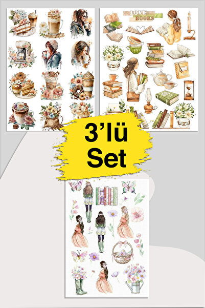 LiyaCraft Süper Girl Vintage Set-Planner Ajanda Bullet Journal Için Uygun Set