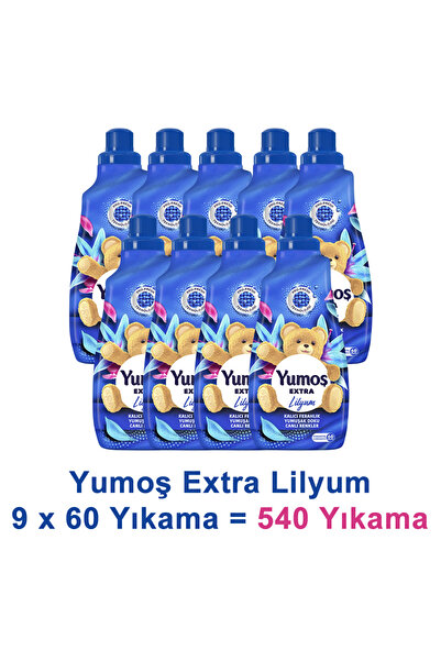 Yumoş Extra Konsantre Çamaşır Yumuşatıcısı Lilyum 1440 ML 60 Yıkama x 9 Adet