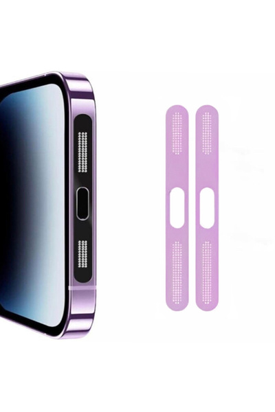 Ally iPhone 15 İçin Anti-Dust Toz Ve Kir Önleyici Sticker 2 Adet Set MOR