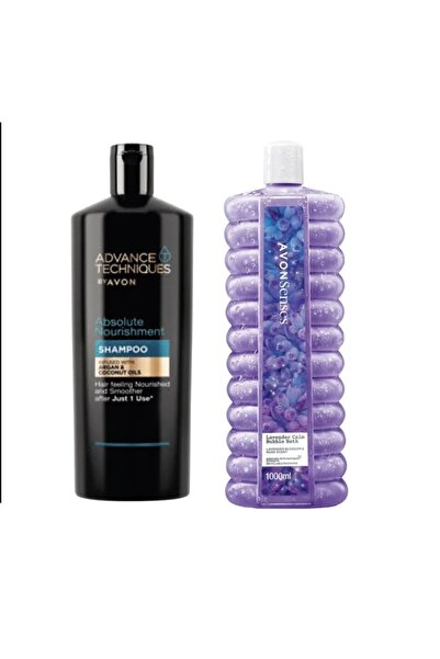AVON Argan Yağlı Besleyici Şampuan 700 ML ve Lavanta Kokulu Banyo Köpüğü 1LT