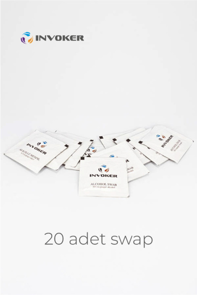 INVOKER مناديل الكحول مسحة الكحول مناديل تنظيف البشرة مسحة الكحول المذيب 20 قطعة