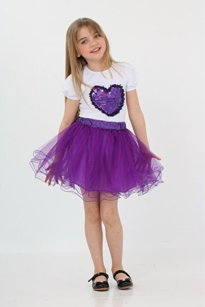 Nacar Kız Çocuk Alt Üst Takım Tshirt Etek 23 Nisan Kıyafetleri