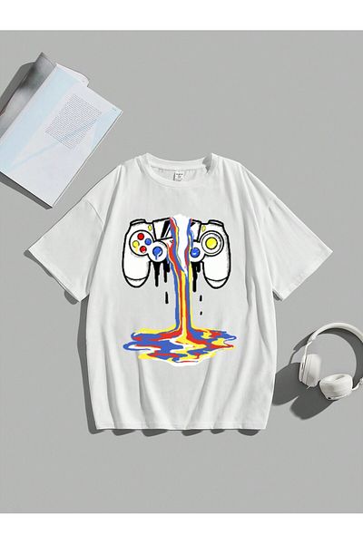 Jose Clothing Μπλουζάκι Unisex Oversize από οργανικό βαμβάκι με λευκή στάμπα - κοντομάνικο