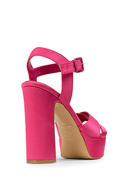 Deery Fuchsia Platform Heeled Women's Evening Dress Shoes