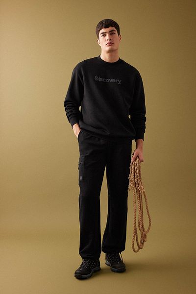 DeFacto Φούτερ Discovery Channel Oversize Crew Neck - Χοντρό B4101ax24sp