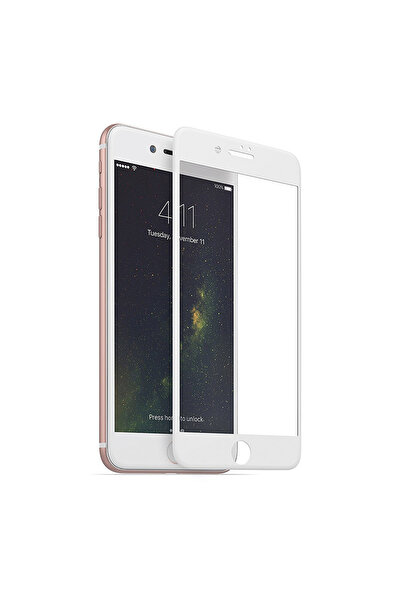 Nettech İphone 6s Plus Uyumlu Tam Kaplayan Seramik Nano Ekran Koruyucu - Beyaz