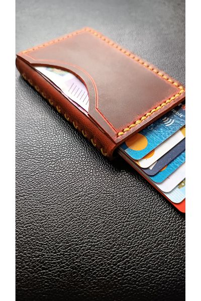 cgderi LEATHER MECHANISMAL CARD HOLDER