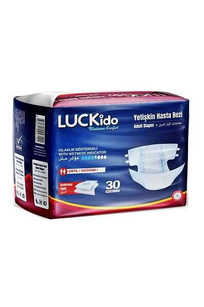 Satış Diyarı Adult Diapers Medium Medium 30 Pieces Medium Size Flexible Waistband Leak Proof Liquid Proof Odor Prevention