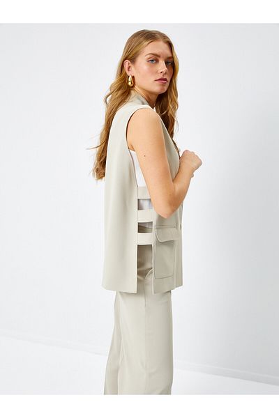 Faik Sönmez Woven Vest with Side Tape Detail 68719