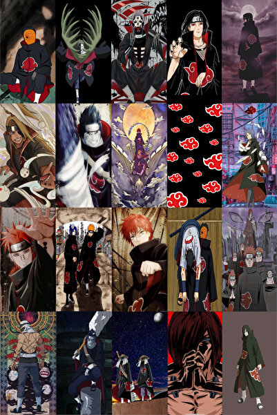 Pridas Naruto Shippuden Akatsuki 20'li Duvar Poster Seti 14.5cmx10cm
