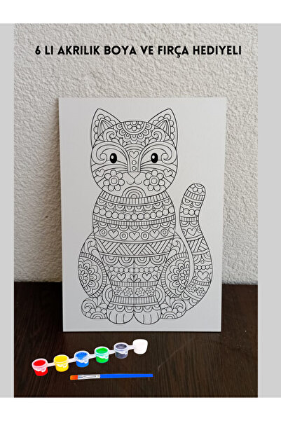 Cemira Kedi Ahşap Boyama, Ahşap Tablo Boyama, Çocuk Yetişkin Boyama Etkinliği...
