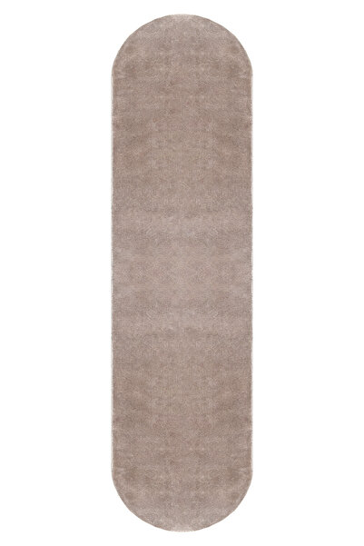 Valery Home Vl Oval Comfort Overloklu Peluş Halı Kahverengi