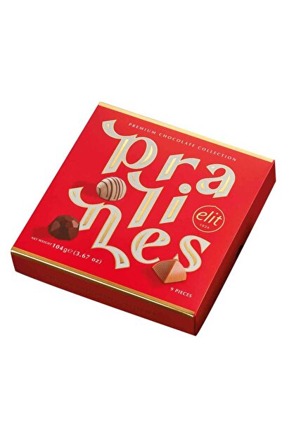Elit Çikolata Premium Chocolate Collection Pralines Kırmızı Kutu 104g Glutensiz