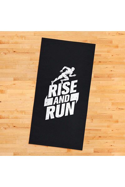 The Lucid Lab Rise And Run / Black Sports Towel