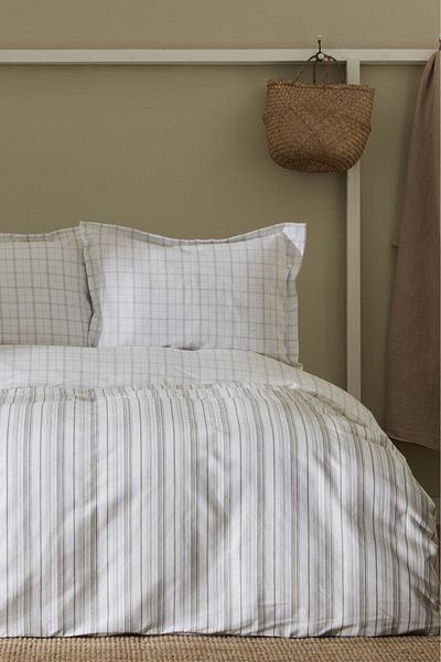 Karaca Home Σετ Παπλωματοθήκη Διπλό Μεταμόρφωση Doğasever Geo Cotton Khaki