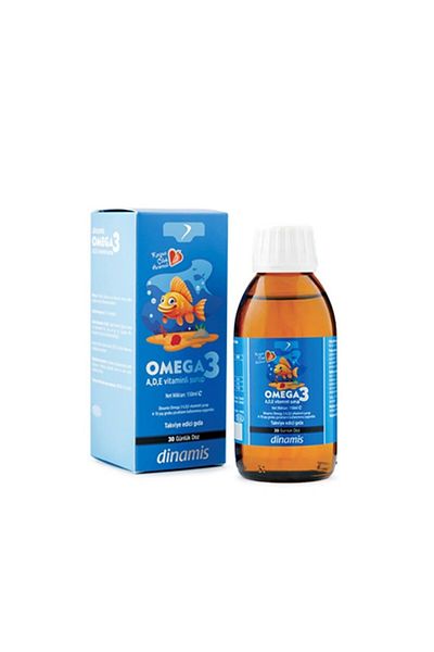 DİNAMİS Omega 3, A, D, E Dinamis Syrup with Evitamin - 150 ml 8680763082042