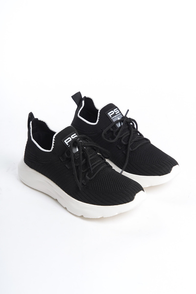 en7 Black and White Unisex Comfortable Easy Wear Knitwear Sneaker 4556