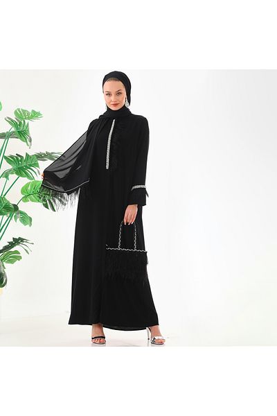 AGH Değerli Hediyeler Lux și stil Ferace Dubai mătase Alara Ferace Hijab îmbrăcăminte exterioară