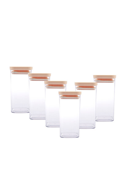 Emsan Arya 6-Piece Storage Container Square Large Yellow