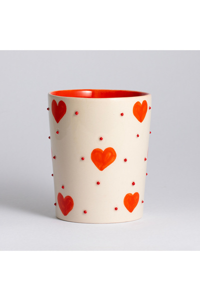 PINKU Ceramics كوب الغروب مصنوع يدويًا من السيراميك