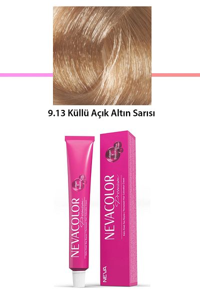Neva Color Premium 9.13 Ashy Light Gold - Cream Hair Dye 50g Tube